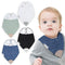 Bazzle Baby Bandana Teething Bib 4-Pack Double layer Drool Bibs for Boys