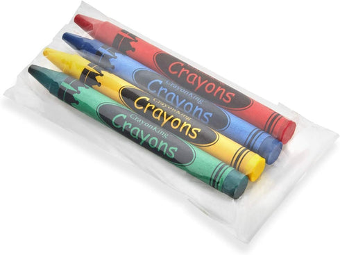 CrayonKing 25 Sets of 4-Packs (100 Bulk Crayons) Non-Toxic, Individually Wrapped, Perfect
