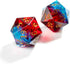 Yiotfandoll 2PCS D20 22mm 20 Polyhedral Dice Dice Resin Sided Dice Game Dice for RPG MTG DND Dice Table Games (Red