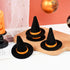 6pcs Mini Witch Hats for Crafts, Tiny Wizard Hat Felt Doll Witch Hat for Wine Bottle Decor, Halloween Decor