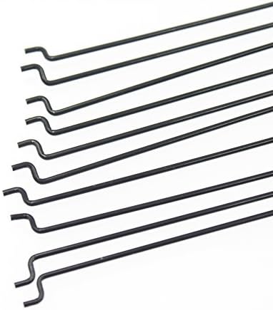 1.2mm L180mm (7.1 inch) (Pack 10) Hobbypark x Steel Z Pull/Push Rods Parts for RC Airplane Plane Boat Replacement