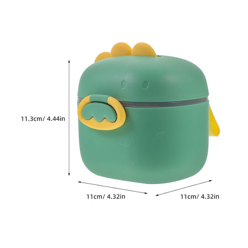 LIOOBO Portable Formula Dispenser Container with Four Compartments Sealed Milk Powder Holder for Travel and Outdoor Use