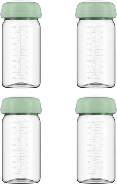 BDICOVE Breastmilk Storage Bottles Collection Bottles, 10oz Wide-Neck Breast Milk Container Compatible for