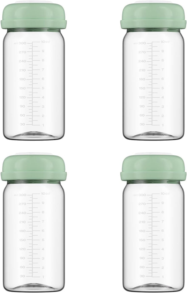 BDICOVE Breastmilk Storage Bottles Collection Bottles, 10oz Wide-Neck Breast Milk Container Compatible for