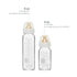 3+ Two-Pack (8 Oz) HEVEA Standard Neck Glass Baby Bottles - Natural Rubber Medium Flow Nipples - Anti Colic Baby