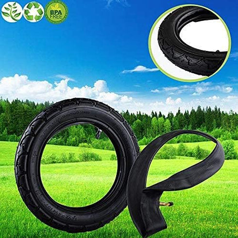 12 1/2 x2 1/4 Tire and Tube Set and 12.5'' x 1.75/2.15 Front Wheel, Compatible with BOB Stroller Revolution Se Pro Flex Jogging Duallie Stroller, Heavy Duty Thorn Resistant Front Wheel Inner Tire by Wadoy
