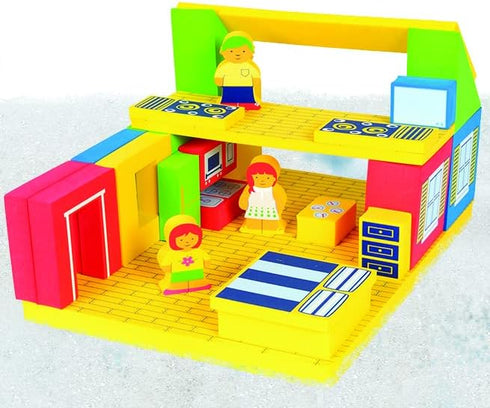 Floating Adventure House Bath Toy - Fun Bath Blocks for Kids