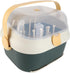 Greensen Baby Bottle Storage Box, Plastic Drying Rack with Space-Saving Design for Nursery & Kitchen Organization