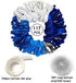16ft Blue White and Silver Balloon Garland Arch Kit - 117 Balloons for Birthdays, Weddings, Baby Showers