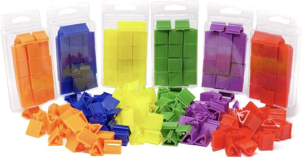 Value Pack of 120 Multicolor Game Card Stands 3/4" x 3/4" (6