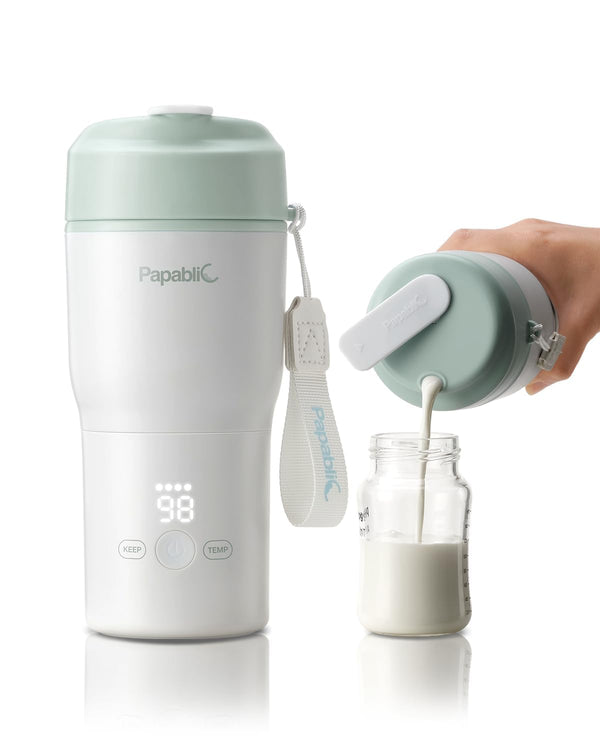 Papablic Portable Bottle Warmer, 85W Fast Baby Bottle Warmer for Travel &