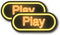 Cool Retro Gaming Video Game Stickers - Neon Play Button: Premium Quality Vinyl Bumper Stickers 2-Pack | 5-Inch | Made