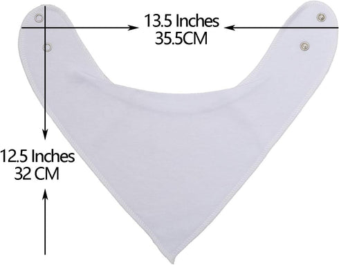 Maiwa Cotton Bandana Drool Bibs for Baby Boys and Girls, 8 Pack for Teething and Drooling