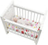 White Wooden Nursery Bedroom Dollhouse Furniture Set (5pcs) 1:12 Scale, Non-Toxic Paint
