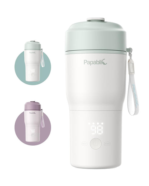 85W 4 Settings, Papablic Portable Bottle Warmer, Fast Baby Bottle Warmer for Travel & Home, Heats Breastmilk & Formula