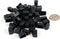 Plastic Houses: Black Color Board Game Replacement House - 50 Pieces for Miniature Town & City Buildings