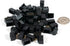 Plastic Houses: Black Color Board Game Replacement House - 50 Pieces for Miniature Town & City Buildings