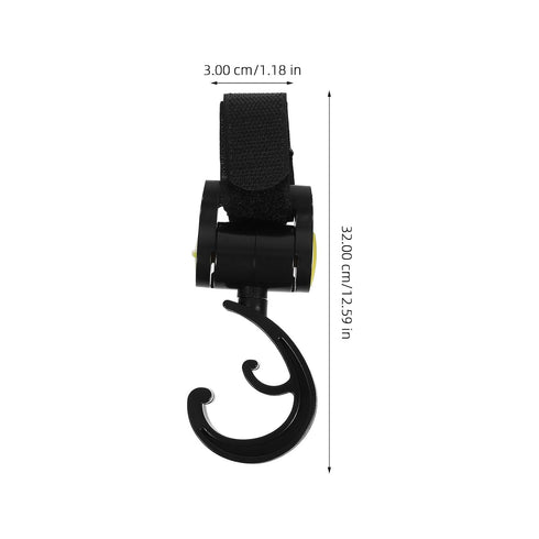HOODANCOS 2pcs Universal Stroller Hooks for Hanging Bags, Stroller Accessory Clips with Strong Grip, Multipurpose