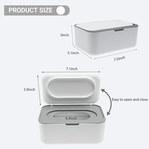 Runhike Flushable Wipes Dispenser Compatible with Cottonelle, Wipe Holder for Bathroom with Leak-Proof, Baby Wipes