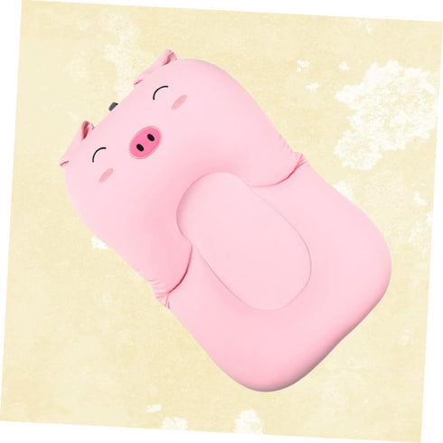 ERINGOGO Foldable Baby Bathtub Pig-Shaped Bath Tub Newborn Bath Seat Infants Support Cushion