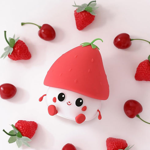2 Strawberry Night Light, Cute Fruit Night Lamp for Kids Bedroom USB Rechargeable Lamps Brightness Levels, Nursery