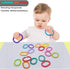 Baby Toys Links-to-Go - Car Seat and Hanging Stroller Ring Toy, Larger Connecting Ring Travel Accessory Set