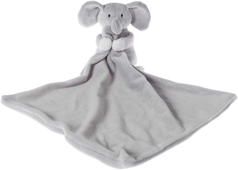 Apricot Lamb Stuffed Animals Security Blanket, Gray Elephant Infant Nursery Character Blanket, 13 Inches