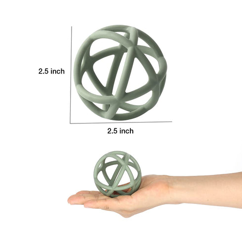Baby Teether Ball Toy, BPA Free Silicone Soft Ball, Easy to Hold Teether for Babies Ages 6 Months+ (Ether)