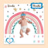 Colorful Rainbow Baby Monthly Milestone Blanket, Girl Crown Star Pattern, 47"x47", Includes 4 Frames and 1 Headband