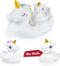 KIDPAPA No Hole Bath Toys,Unicorn Bath Toys for Toddlers 1-3,Soft Unicorn Bathtub Toys