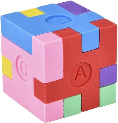 Puzzle Cube Eraser, School Supplies, Party Favor Pack of 12 for Kids