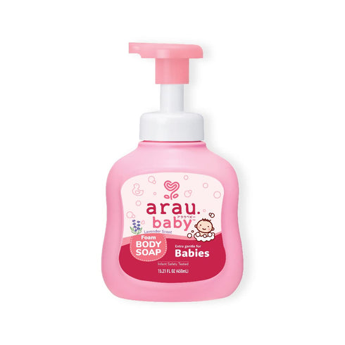 Foam Body Soap - Gentle for Delicate Skin, All Natural Bath Wash with Essential Oils, Lavender, 15.21 fl oz