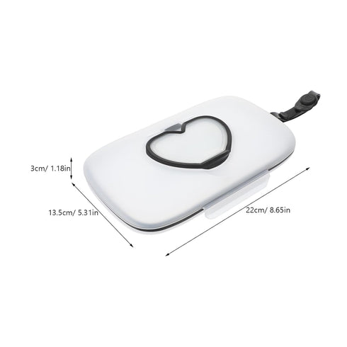 Luxshiny Portable Baby Wipes Dispenser with Heart-Shaped Lid Reusable Wipe Holder Box for Travel and Home