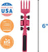 Set Constructive Eating Plate and Utensils - USA-Made Toddler Dinnerware with Divided Plates (Pink Construction)