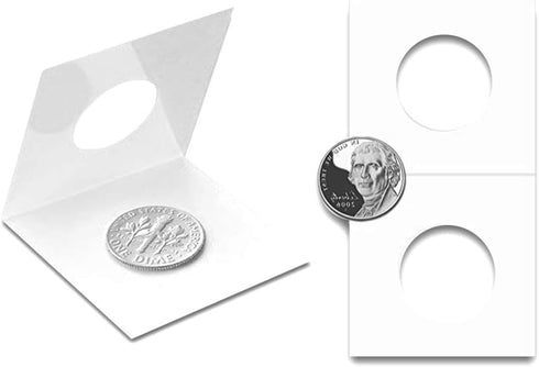 Coin Flips - 50 PCS Cardboard Holders for 2x2 inch Pockets, 27.5mm/1.08inch CS07275