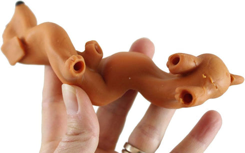 Curious Minds Busy Bags 2 Stretchy Weiner Dog Crushed Bead Sand Filled, Doggy Lover Sensory Fidget Toy