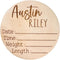 Personalized Newborn Announcement Sign for Hospital - Single Sided - Wooden Birth