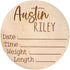 Personalized Newborn Announcement Sign for Hospital - Single Sided - Wooden Birth