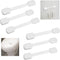 Child Safety Locks (White) - Set of 6, Prevents Injury and Opening Doors, Cabinets, Toilet Seats