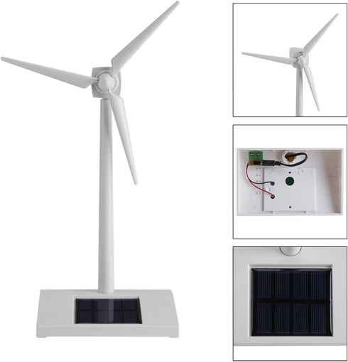 Wind Mill Toy, 14x9x26cm White Solar Wind Toy for Kids, Decorative Item or Teaching Tool