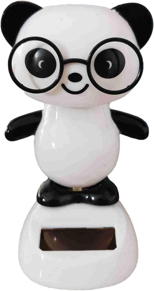 Black and White Solar Dancing Panda Bear - Shaking Doll for Car Dashboard and Home Decor