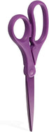 JAM PAPER Multi-Purpose Precision Scissors, 8 Inch, Purple, Ergonomic Handle & Stainless Steel Blades