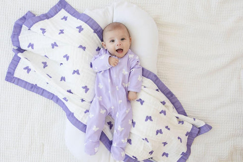 6-Layer Organic Cotton Baby Blanket | Soft & Breathable Swaddle & Receiving Blanket | Lightweight Quilt for Newborns