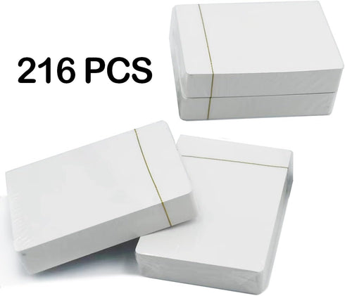 Yuanhe Blank Playing Cards to Write on Poker Size 216PCS Printable Flash Cards for DIY Games