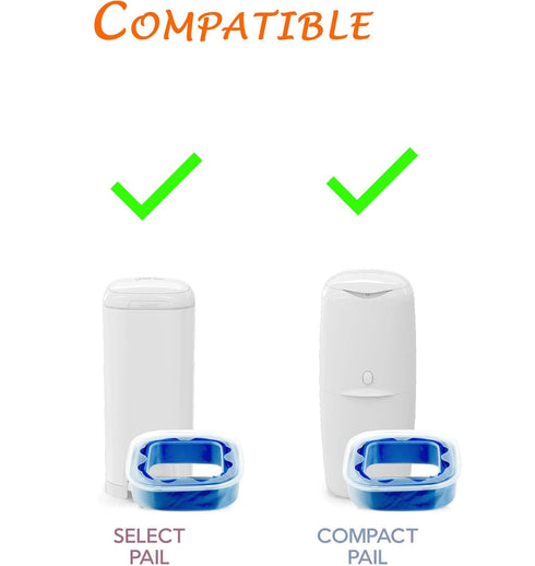 KMKMVV Pack 9 of - Diaper Pail Refills Bags Compatible with Diaper Genie Select Pail, Compact Pail,Square Pails Diaper