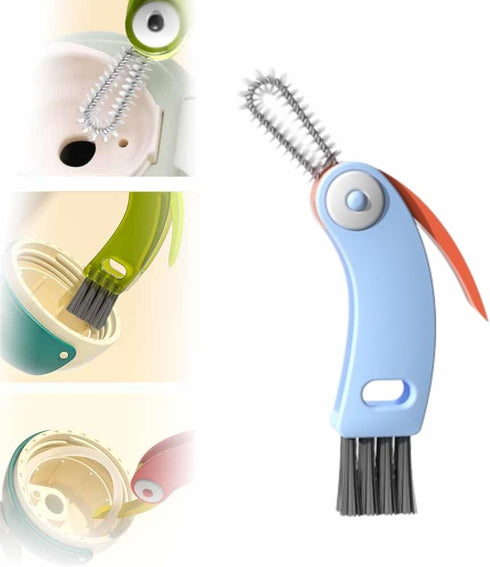 3 in 1 Multifunctional Cup Lid Cleaner - Crevice Cleaning Brush Set