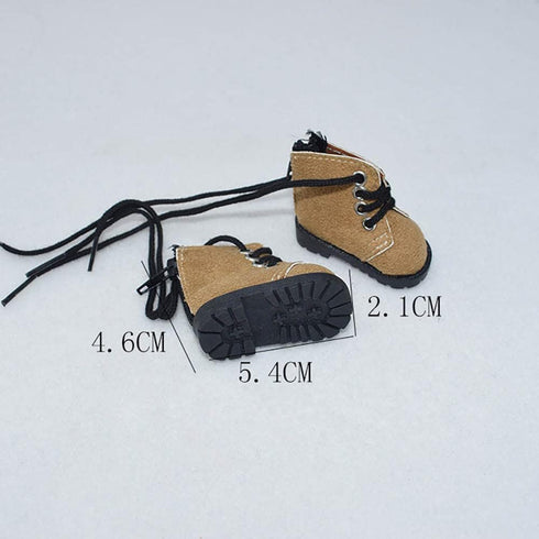 niannyyhouse 20cm Plush Doll Leather Shoes Length 5.4cm 8in Doll Accessories (White)