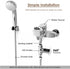 Lcarege 5~85C 360 Digital Shower Thermometer Digital Thermometer, with Rotating LED Water Meter Shower Water