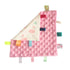 Pink Baby Tag Comforter Taggy Blanket - Multi-Coloured Tag Security Blanket, Taggy Plush Comforter - Pale Pink Textured