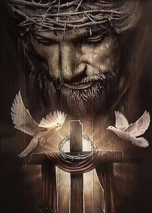 1000 Pieces Jigsaw Puzzle for Teens, Jesus Cross Wooden Puzzles for Adults and Kids, Fun Entertainment Gift
